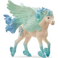 SCHLEICH Bayala Stormy Unicorn Foal Toy Figure - 70824 - White/Turquoise