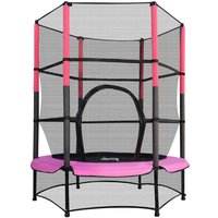 Children Mini Trampoline with Safety Net 4.5ft - Pink