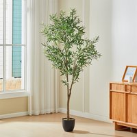 Artificial Olive Tree In Pot - Green / 70cm / 210cm