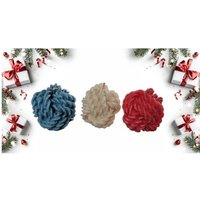 Handmade Scented Fancy Christmas Wax Candles - Yarn