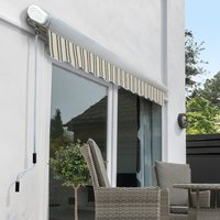 Full Cassette Electric Patio Awning 3m Canopy - Multi-Stripe