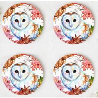 Barn Owl Coasters - Brown