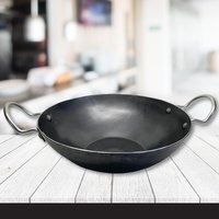Buckingham Iron Karahi Traditional Cooking Wok Dish - Black