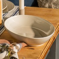 Mikasa Cranborne Stoneware Serving Bowl, 30.5cm, Cream - White