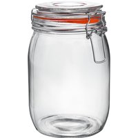 Glass Storage Jar - 1 Litre - Orange Seal / 1
