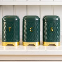 Lovello Set of 3 Canisters - Green