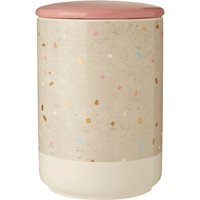 Lozica Large Fine Earthenware Grey White Storage Canister - Multicolour