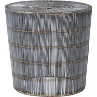 Templar Silver Wireframe Side Table - Brown
