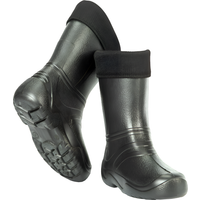 Black Women's Lightweight EVA Wellington Boots with Warm Liner (8 UK / 41 EU) - Black / 3