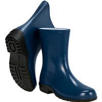 Navy PVC Ladies Wellington Boots Waterproof Rain Boots for Women (7 UK / 40 EU) - Navy Blue / 4