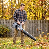 Outsunny Leaf Blower Cordless with 2 x 4000mAh Batteries - Light Grey