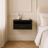Solid Wood Arno Wall-Mounted Nightstand - Brown