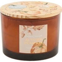 Pumpkin Wooden Lid 3 Wick Candle