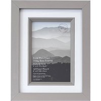 Evie Mounted Inlay Photo Frame - Grey / 6 x 4 inch