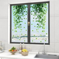 Green Leaf Static Cling Privacy Window Film