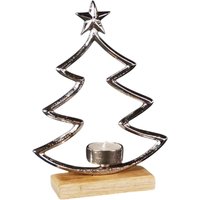 Four Candle Metal Tree Tealight Holder in Silver