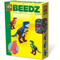 SES CREATIVE, Children's Beedz T-Rex Iron-on Beads Mosaic Set - White SES CREATIVE, Children's Beedz T-Rex Iron-on Beads Mosaic Set - White