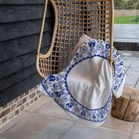 Folk Art Blanket - Blue