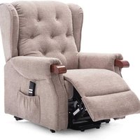 Harrogate Fabric Electric Dual Motor Rise Recliner Mobility Sofa Armchair - Beige