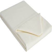 100 Cotton Sateen Flat Sheet - Ivory / Single