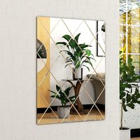 BELOFAY Wall Mirror Interiors Art Deco Modern Wall Mirrors for Home Office - Silver