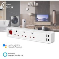 Smart Power Strip Extention Lead - White