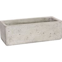 Small Trough Cement Plant Pot - Grey