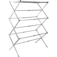 Expandable Folding Clothes Drying Airer - Silver