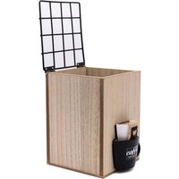 Retro Wooden Kitchen Tea Bag Coffee Pod Organiser - Brown