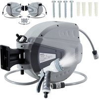 30-Metre Swivel Hose Reel with Locking Stop - Grey