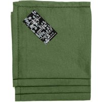 Cotton Fabric 4 Napkins Set - Dark Olive