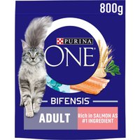 Purina, Purina One Adult Dry Cat Food - Salmon and Whole Grains / 800g Purina, Purina One Adult Dry Cat Food - Salmon and Whole Grains / 800g