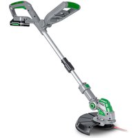 Gracious Gardens, Cordless Grass Strimmer 18V Li-Ion Battery Powered - Green and Grey Gracious Gardens, Cordless Grass Strimmer 18V Li-Ion Battery Powered - Green and Grey