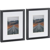 Photo Frames with 4x6" Mount - 8x10" - Black - Pack of 2 - White