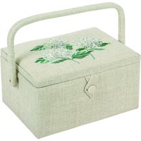 HG Sewing Box Embroidered Lid - Hydrangea / Hydrangea
