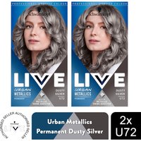 Schwarzkopf Live Metallic Shine Booster Permanent Hair Dye U72 Dusty Silver - Buy 2 / 2