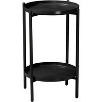 Small Round Side Table Living Room Hallway Furniture - Black