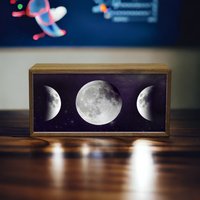 Light Box Night Light Moon Phases - Brown