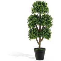 Artificial Boxwood Topiary Tree Fake Plant - Green