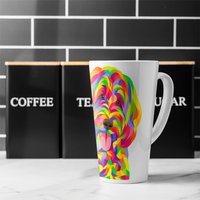Animal Dog Illustration Pop Art Designer Latte Mug - Blue
