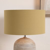 40cm Poly Cotton Cylinder Lampshade - Brown