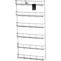 Buckingham Wall Mounted Spice Herb Rack - Chrome / 48cm3