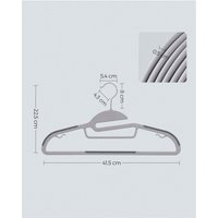 SONGMICS Non-Slip Plastic Hangers, Coat Hangers - Grey / 0.5cm / 4.2kg