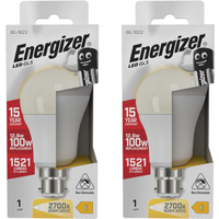Energizer LED GLS B22 1521lm 2700K Pack of 1 - Warm White