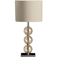 Mistro Cream Suede Effect Shade Table Lamp - Cream