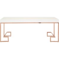 Allure Rose Gold Angled Legs Coffee Table - Gold