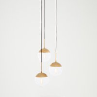 Revive Gold Finish 3 Bulb Pendant Light - Gold