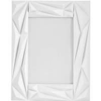 Geo Prisma White 5in x 7in Photo Frame - White