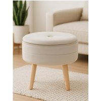 Ivy Mink Velvet Stool - Brown