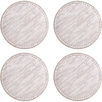 Knightsbridge Set Of 4 Round Coasters - Silver